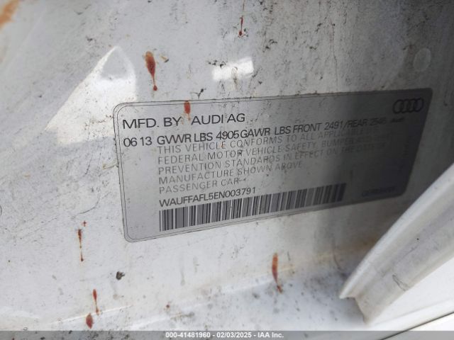 WAUFFAFL5EN003791 Audi A4 2.0t Premium