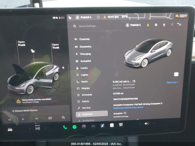 5YJ3E1EB2PF637191 Tesla Model 3 Long Range Dual Motor All-wheel Drive