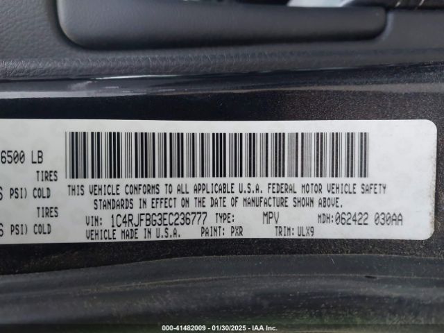 2014 JEEP GRAND CHEROKEE 1C4RJFBG3EC236777 Photo 8
