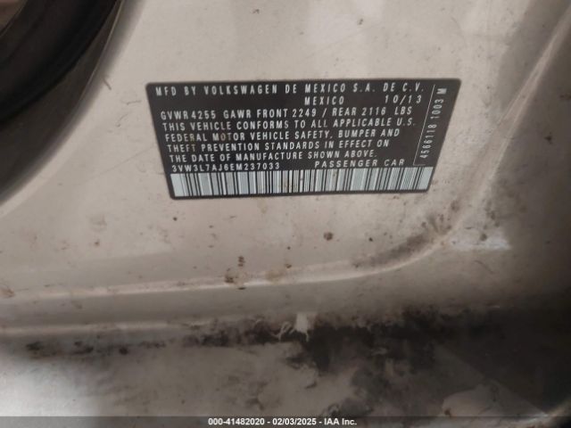 3VW3L7AJ6EM237033 Volkswagen Jetta 2.0l Tdi