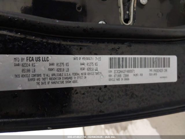 2C3CDXHG2FH889971 Dodge Charger Sxt