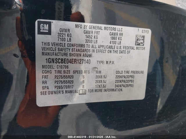 Chevrolet Tahoe Lt 2014 1GNSCBE04ER127140 Image 9