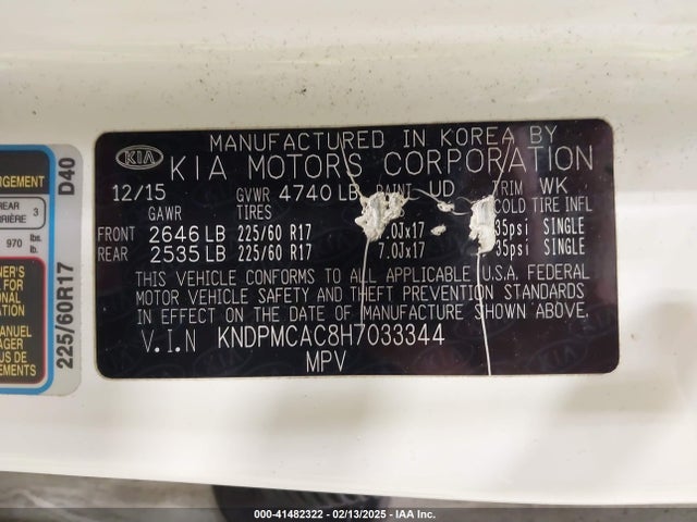 KIA Sportage Lx 2017 KNDPMCAC8H7033344 Image 9