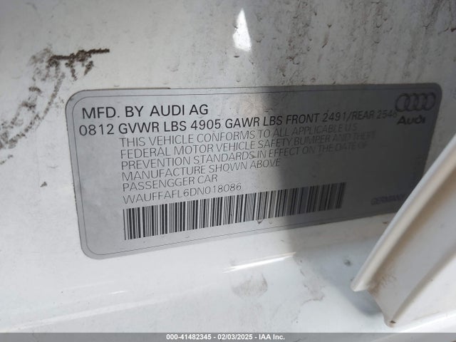 2013 AUDI A4 WAUFFAFL6DN018086 Photo 8
