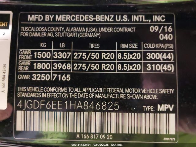 2017 MERCEDES-BENZ GLS 450 4JGDF6EE1HA846825 Photo 8