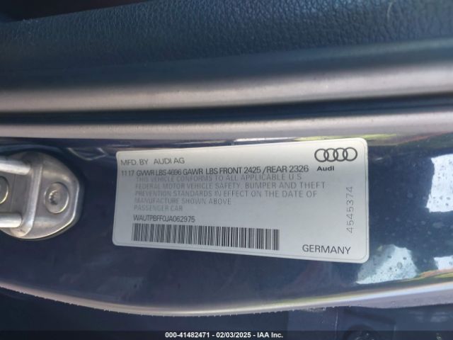 WAUTPBFF0JA062975 Audi A3 E-tron 1.4t Premium/1.4t Tech Premium