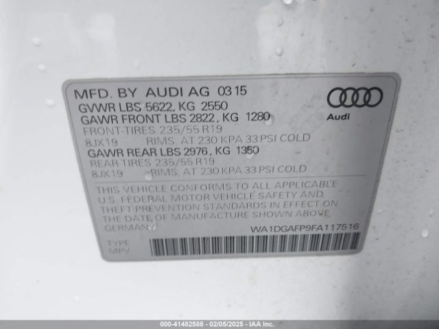 WA1DGAFP9FA117516 Audi Q5 3.0t Premium Plus