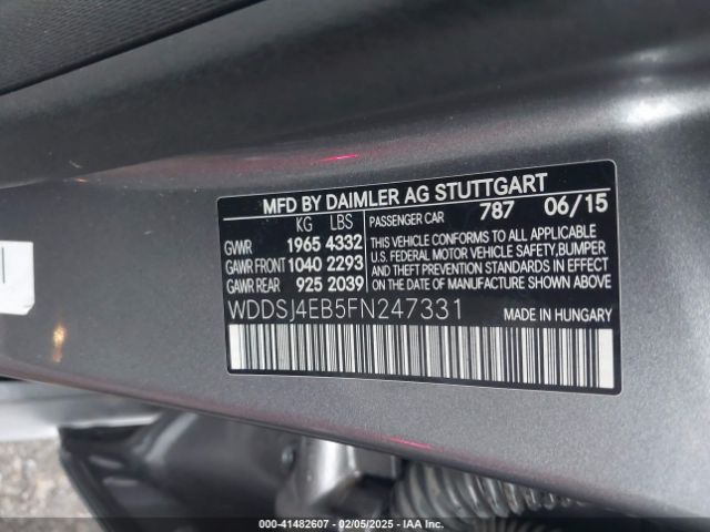 WDDSJ4EB5FN247331 Mercedes-Benz CLA 250
