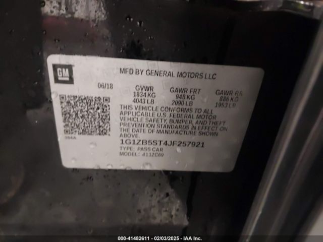 1G1ZB5ST4JF257921 Chevrolet Malibu 1ls