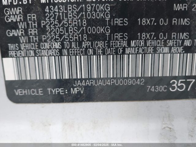 2023 MITSUBISHI OUTLANDER SPORT JA4ARUAU4PU009042 Photo 8