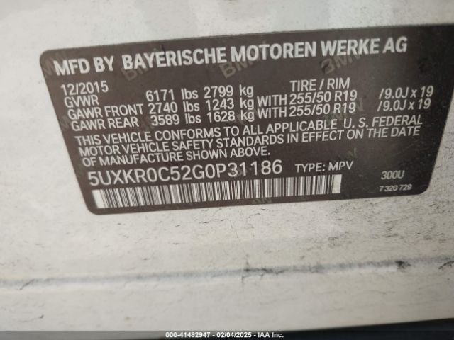 5UXKR0C52G0P31186 BMW X5 Xdrive35i