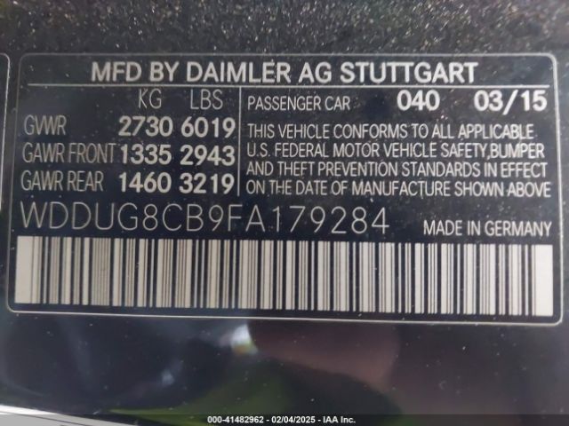 WDDUG8CB9FA179284 Mercedes-Benz S 550