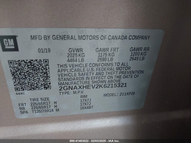 Chevrolet EQUINOX LS 2019 2GNAXHEV2K6215321 Image 9