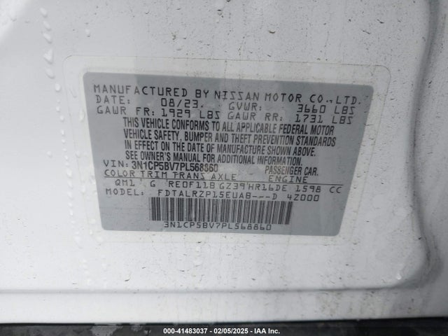 Nissan Kicks S Xtronic Cvt 2023 3N1CP5BV7PL568860 Image 9