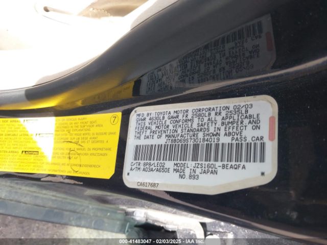 2003 LEXUS GS 300 JT8BD69S730184019 Photo 8