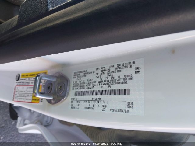 1FMCU9G68LUC02237 Ford ESCAPE SE