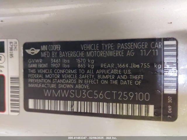 2012 MINI COOPER WMWSU3C56CT259100 Photo 8