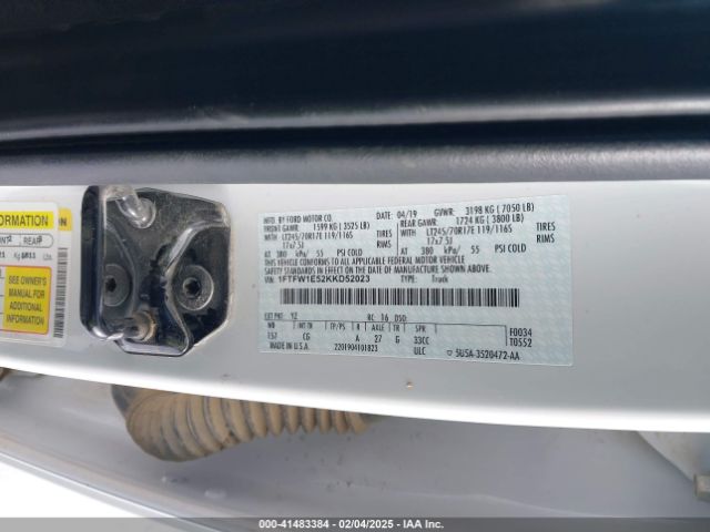 1FTFW1E52KKD52023 Ford F-150 Xl
