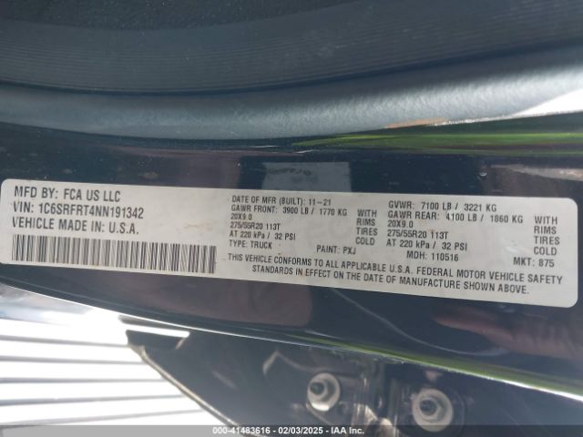 2022 RAM 1500 1C6SRFRT4NN191342 Photo 8