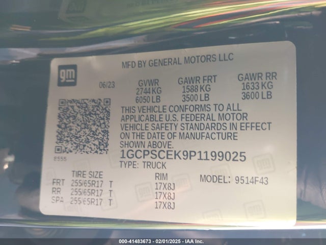 1GCPSCEK9P1199025 Chevrolet Colorado 2wd  Short Box Lt