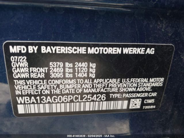 WBA13AG06PCL25426 BMW 530e
