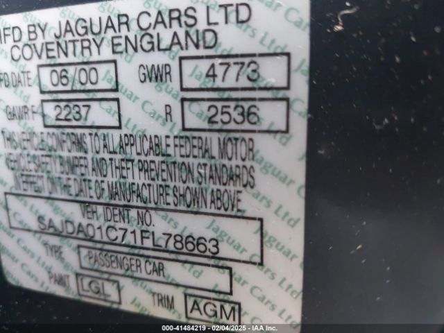2001 JAGUAR S-TYPE SAJDA01C71FL78663 Photo 8