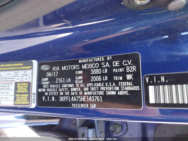 KIA FORTE LX 2017 3KPFL4A75HE143761 Image 9
