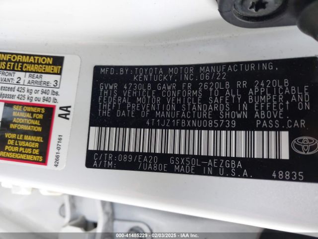 2022 TOYOTA AVALON 4T1JZ1FBXNU085739 Photo 8