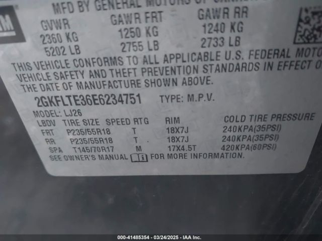 2GKFLTE36E6234751 GMC Terrain Slt-2