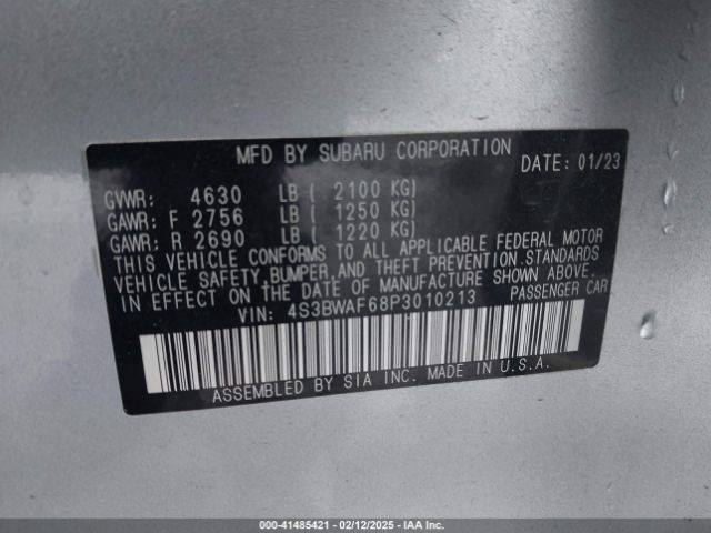4S3BWAF68P3010213 Subaru Legacy Premium
