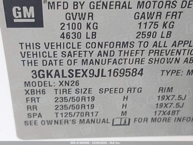 3GKALSEX9JL169584 GMC Terrain Denali