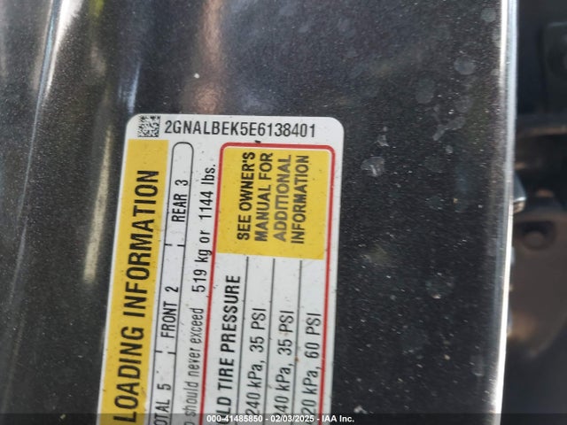 Chevrolet EQUINOX 1LT 2014 2GNALBEK5E6138401 Image 9