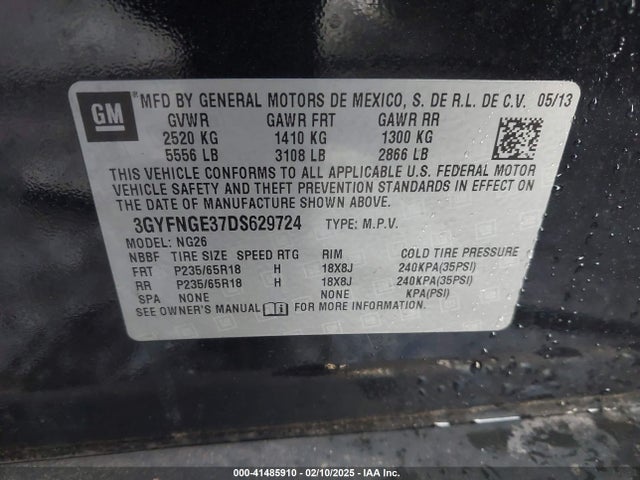 2013 CADILLAC SRX 3GYFNGE37DS629724 Photo 8