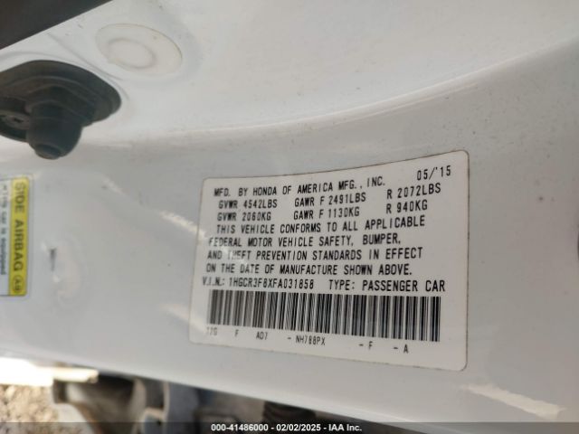 1HGCR3F8XFA031858 Honda Accord Ex-l V-6