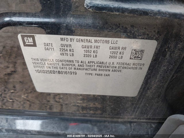 2011 CADILLAC CTS 1G6D25ED1B0161919 Photo 8