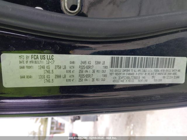 3C4PDCAB0JT236818 Dodge JOURNEY SE