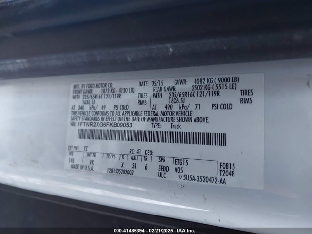 Ford Transit-250 2015 1FTNR2XG6FKB09053 Image 9