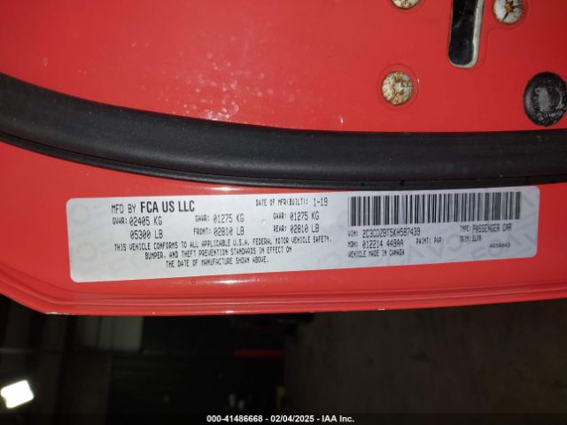 2C3CDZBT5KH587439 Dodge Challenger R/t