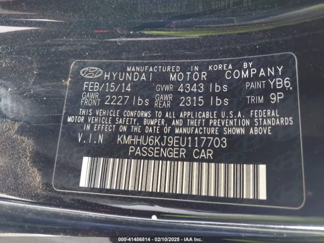 KMHHU6KJ9EU117703 Hyundai Genesis 3.8 Ultimate