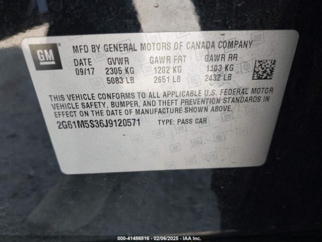 2G61M5S36J9120571 Cadillac XTS LUXURY