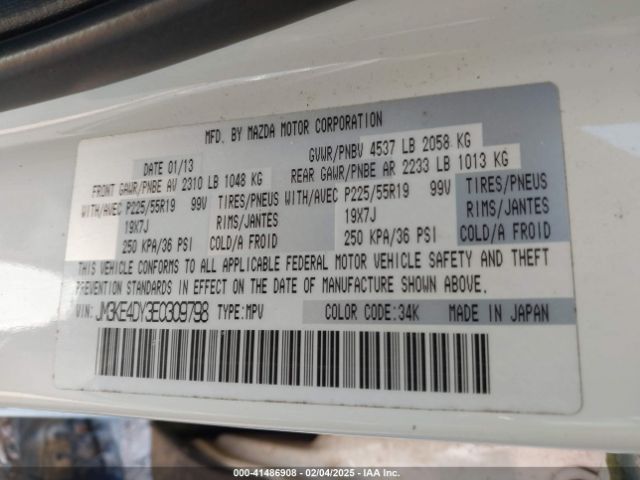 JM3KE4DY3E0309798 Mazda Cx-5 Grand Touring