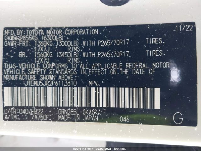 JTEMU5JR2P6113810 Toyota 4RUNNER SR5