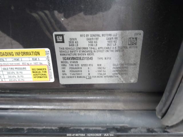 5GAKVBKD3EJ315545 Buick Enclave Leather