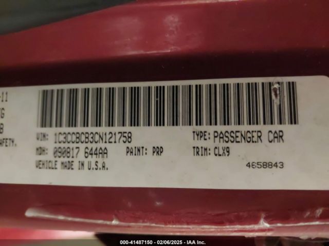 2012 CHRYSLER 200 1C3CCBCB3CN121758 Photo 8