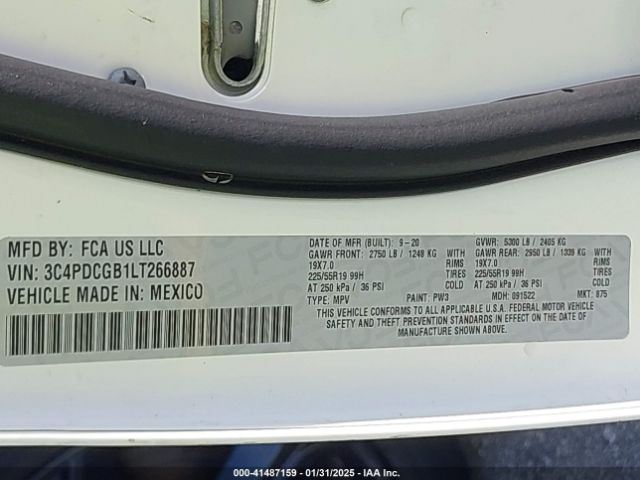 3C4PDCGB1LT266887 Dodge Journey Crossroad