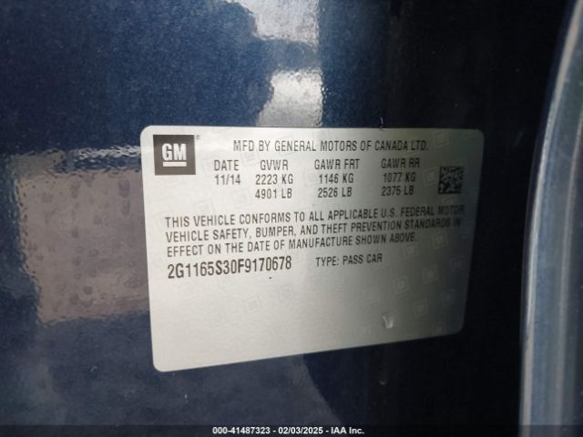 2G1165S30F9170678 Chevrolet IMPALA 2LZ