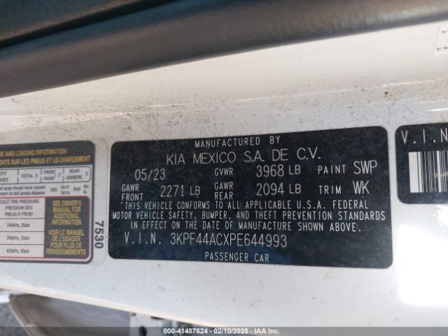 3KPF44ACXPE644993 KIA FORTE GT