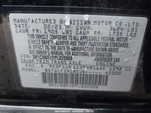 3N1CN8EV2PL822008 Nissan Versa 1.6 Sv Xtronic Cvt
