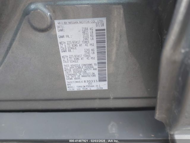 2018 NISSAN ROGUE HYBRID 5N1ET2MV6JC830315 Photo 8