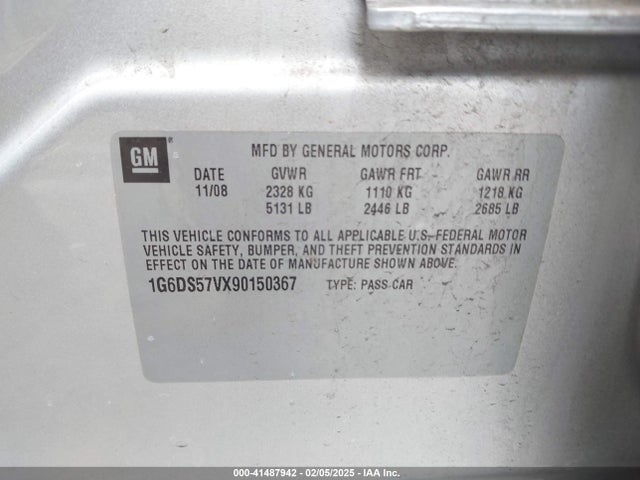 2009 CADILLAC CTS 1G6DS57VX90150367 Photo 8